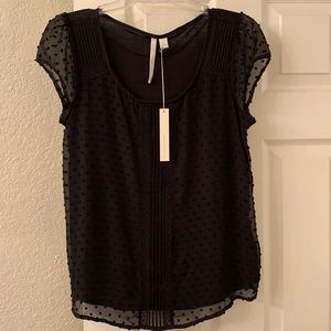 Women’s Lauren Conrad black blouse Sz S NWT